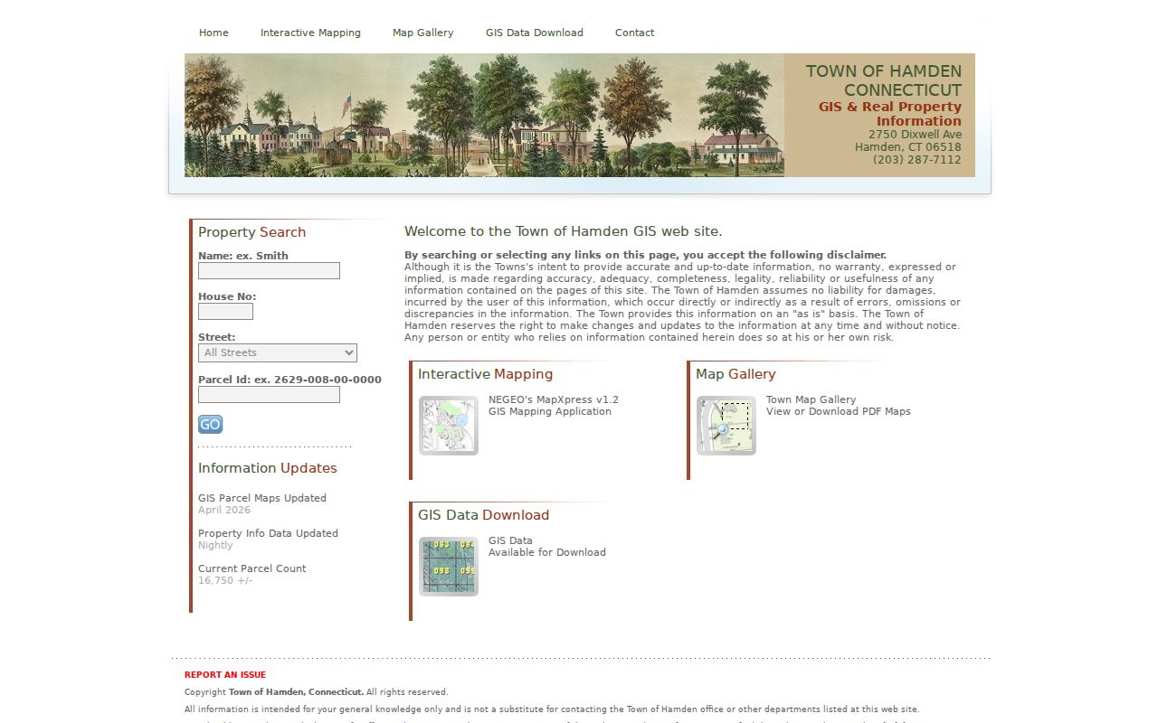 Hamden residents directory parcel and assessment search