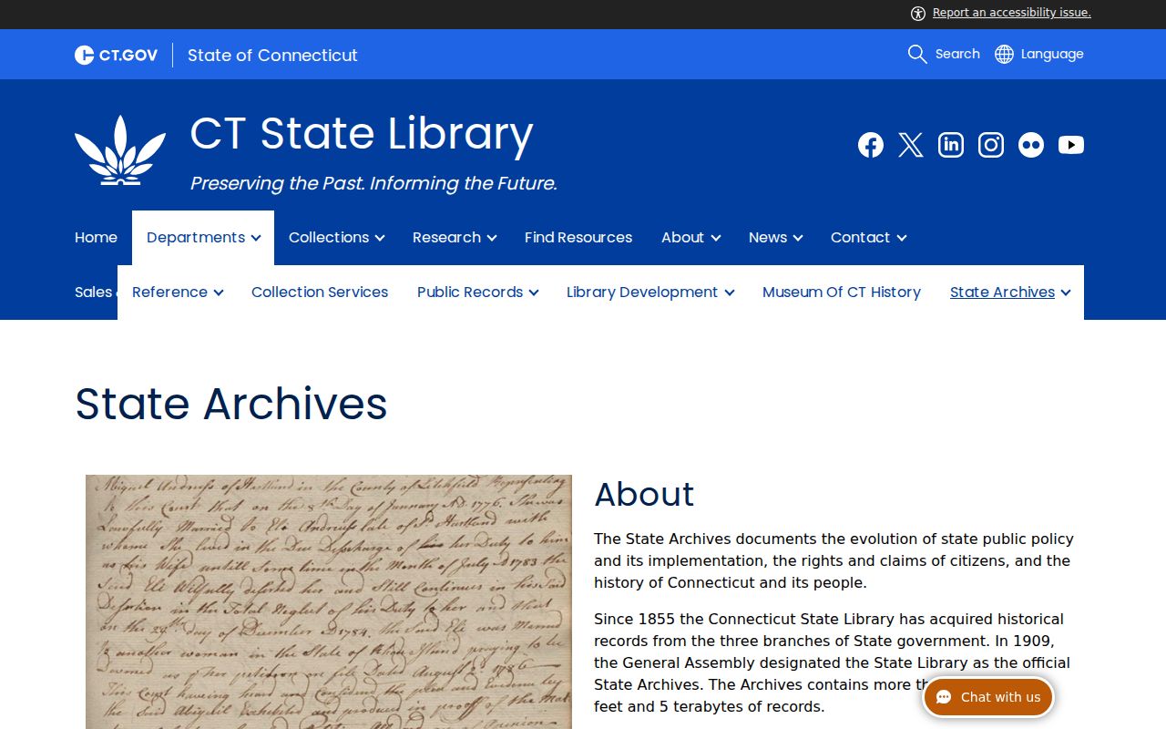 Hamden previous residents Connecticut State Archives research