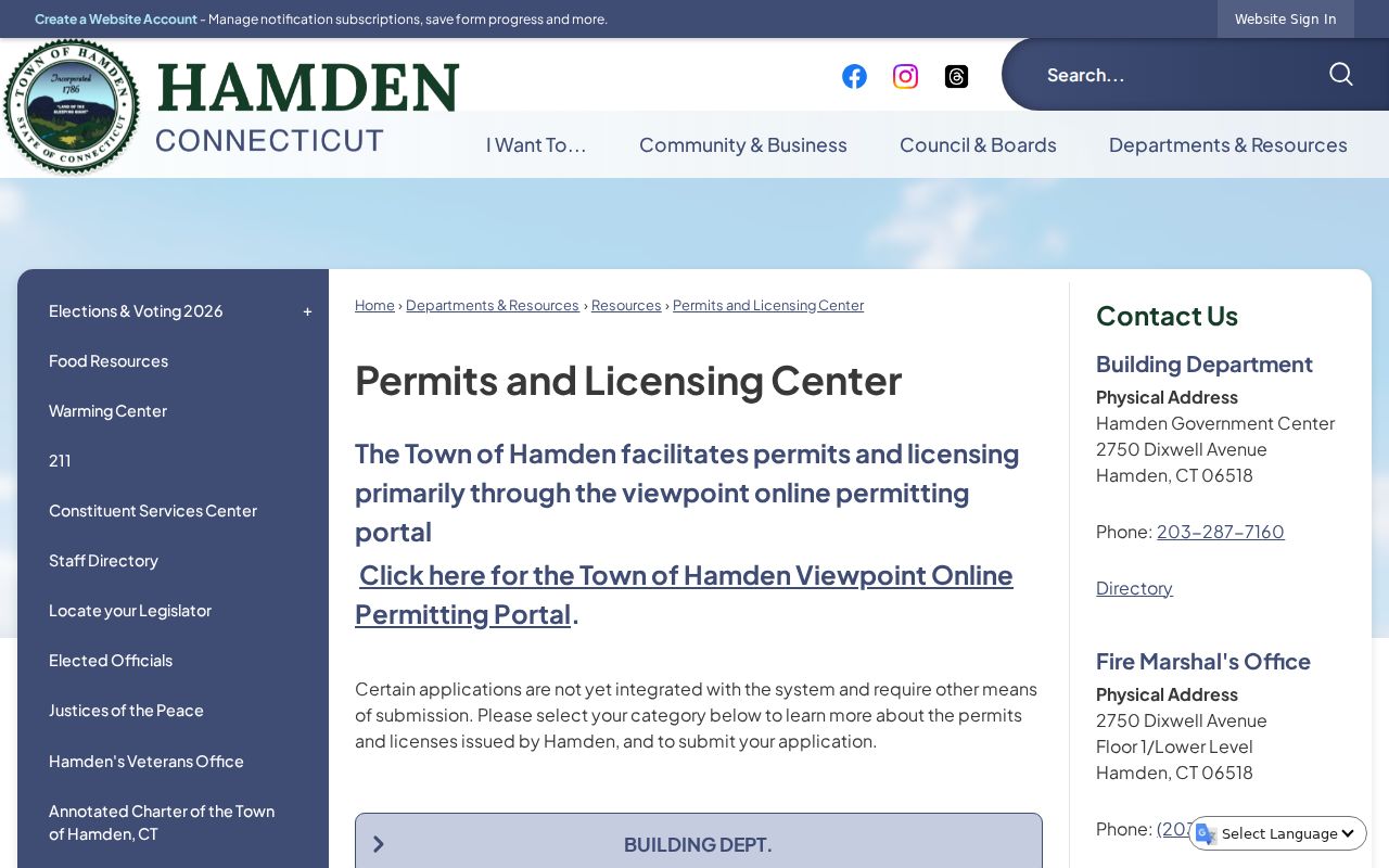 Hamden street directory permits and licensing records